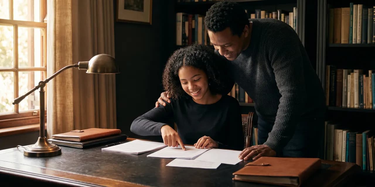 Warm Ndzinga Capital cover-readiness scene showing a family protected by an umbrella with documents and planning materials